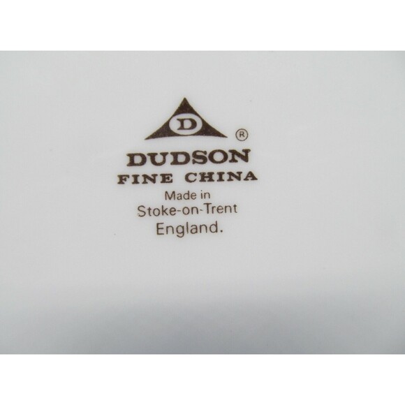Dudson Fine China 8" Plate White With Black Trim Made In Stoke-On-Trent England - Picture 8 of 10